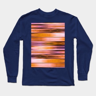 Silky Copper Metal Ribbons Stripes Pattern Long Sleeve T-Shirt